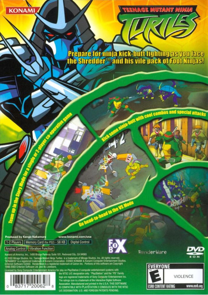 Teenage Mutant Ninja Turtles - Nintendo GameCube (Konami - 2) video game collectible [Barcode 083717400141] - Main Image 2