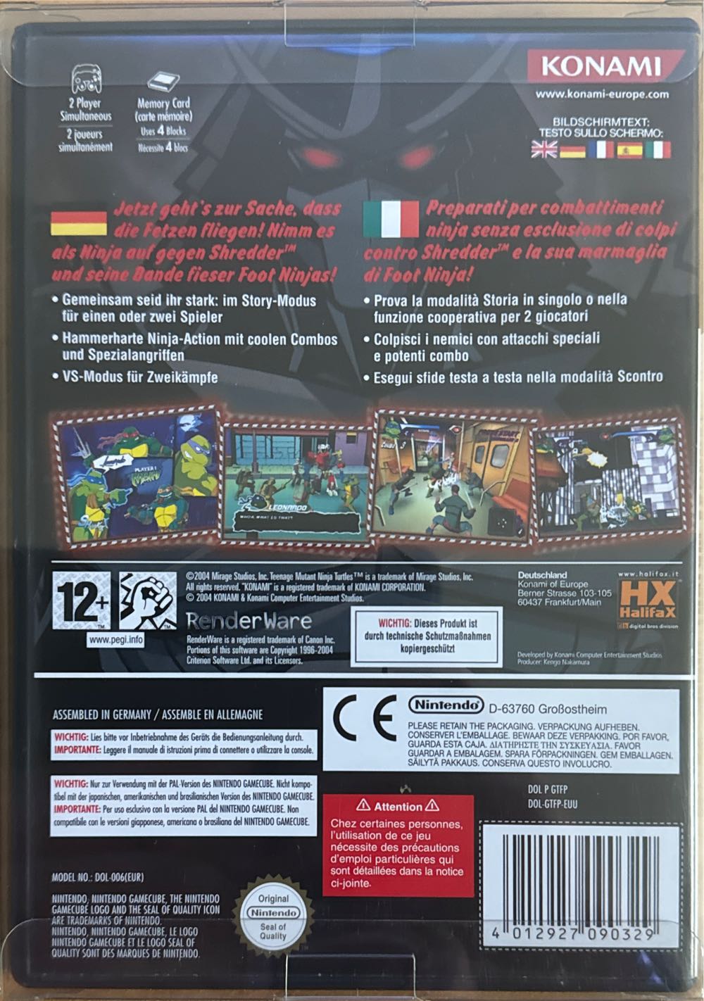 Teenage Mutant Ninja Turtles - Nintendo GameCube video game collectible [Barcode 4012927090329] - Main Image 2