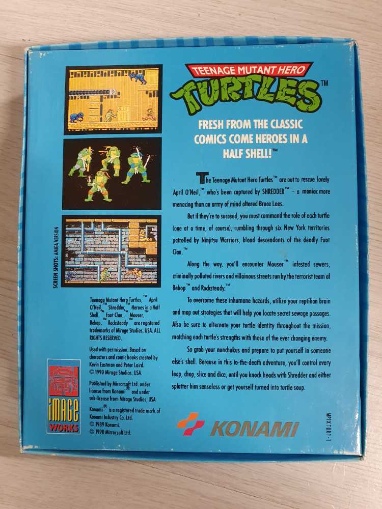 Teenage Mutant Hero Turtles - Commodore Amiga (1) video game collectible [Barcode 5020026900509] - Main Image 3