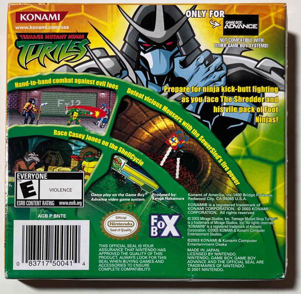 Teenage Mutant Ninja Turtles - Nintendo Game Boy Advance (GBA) (Konami) video game collectible - Main Image 2