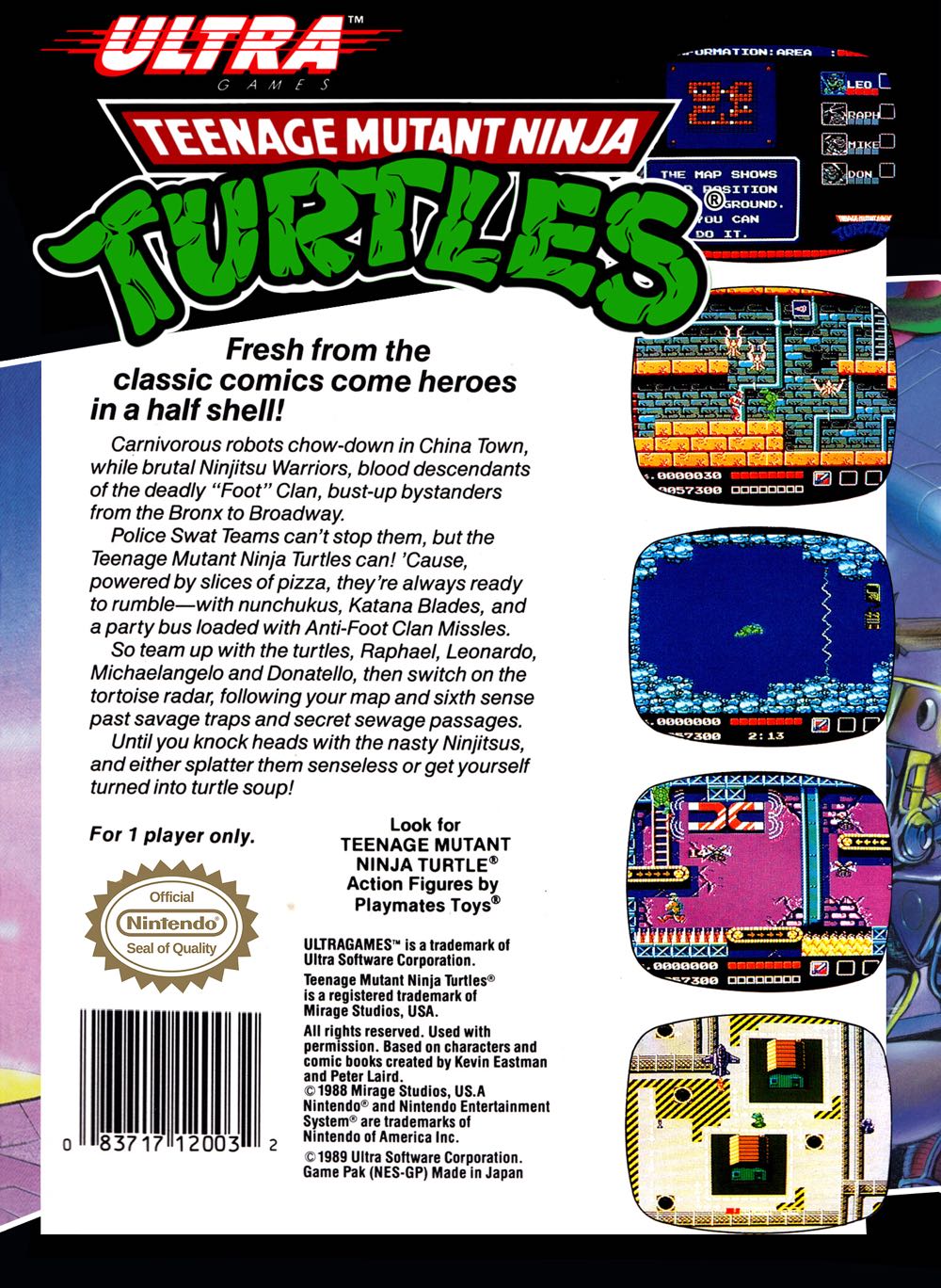 Teenage Mutant Ninja Turtles - Nintendo Entertainment System (NES) video game collectible - Main Image 2