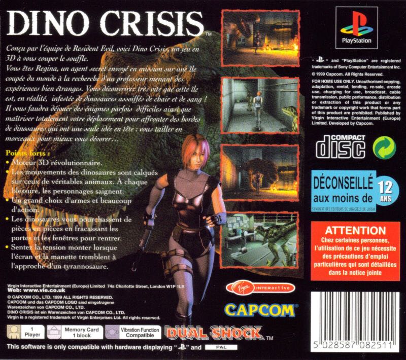 Dino Crisis - Sony PlayStation video game collectible [Barcode 5028587085826] - Main Image 2