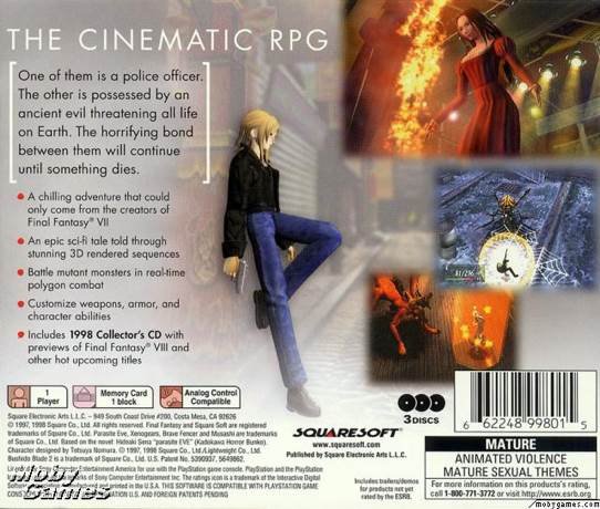 Parasite Eve - Sony PlayStation (SquareSoft - 1) video game collectible [Barcode 662248998015] - Main Image 2