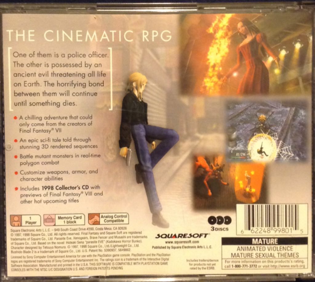 Parasite Eve - Sony PlayStation (1) video game collectible - Main Image 2