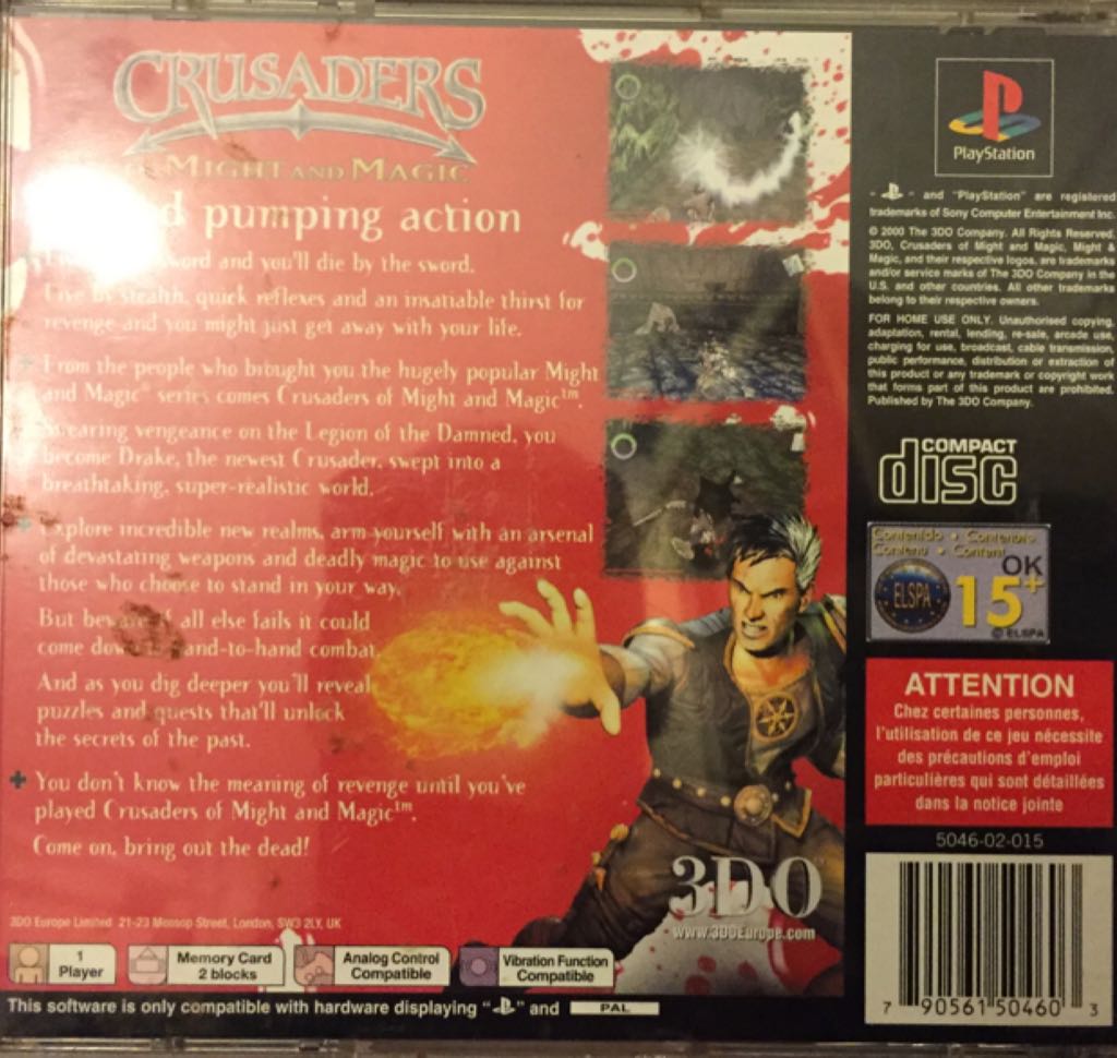 Crusaders Of Might and Magic - Sony PlayStation video game collectible [Barcode 790561504603] - Main Image 2