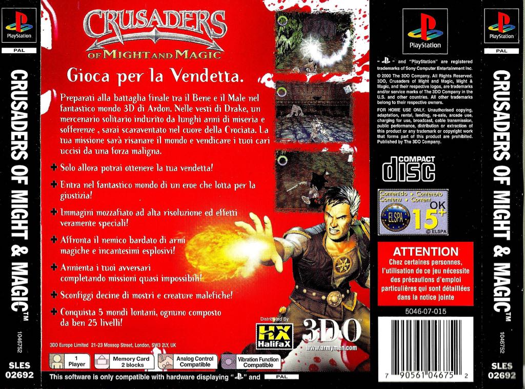 Crusaders Of Might and Magic - Sony PlayStation video game collectible [Barcode 790561504672] - Main Image 2
