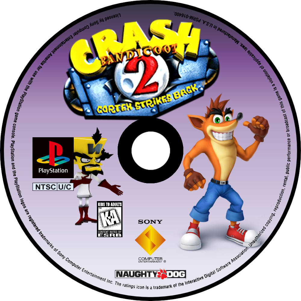 Crash Bandicoot 2: Cortex Strikes Back - Sony PlayStation (SCEA - 1) video game collectible [Barcode 1171976642] - Main Image 3