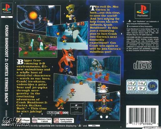Crash Bandicoot 2: Cortex Strikes Back - Sony PlayStation Network (PSN) (Sony Computer Entertainment) video game collectible - Main Image 2
