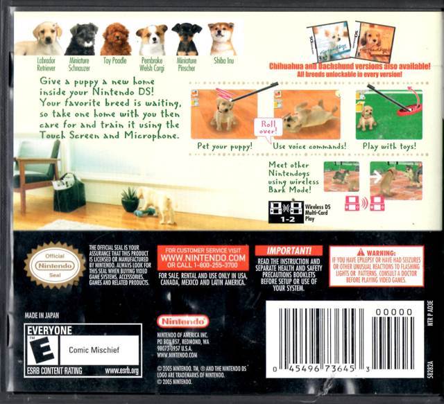 DS Nintendogs Lab & Friends - Nintendo DS (Nintendo - 2) video game collectible [Barcode 045496736453] - Main Image 2