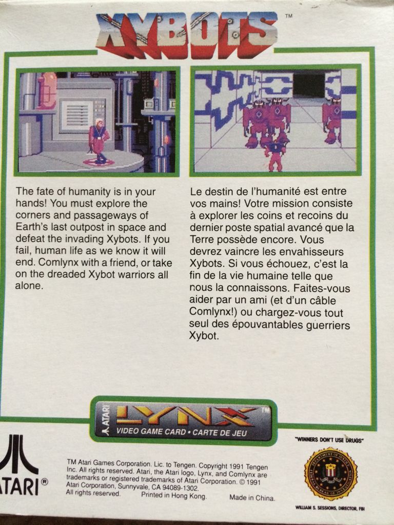 Xybots - Atari Lynx (Atari Corporation - 4) video game collectible [Barcode 077000020314] - Main Image 2
