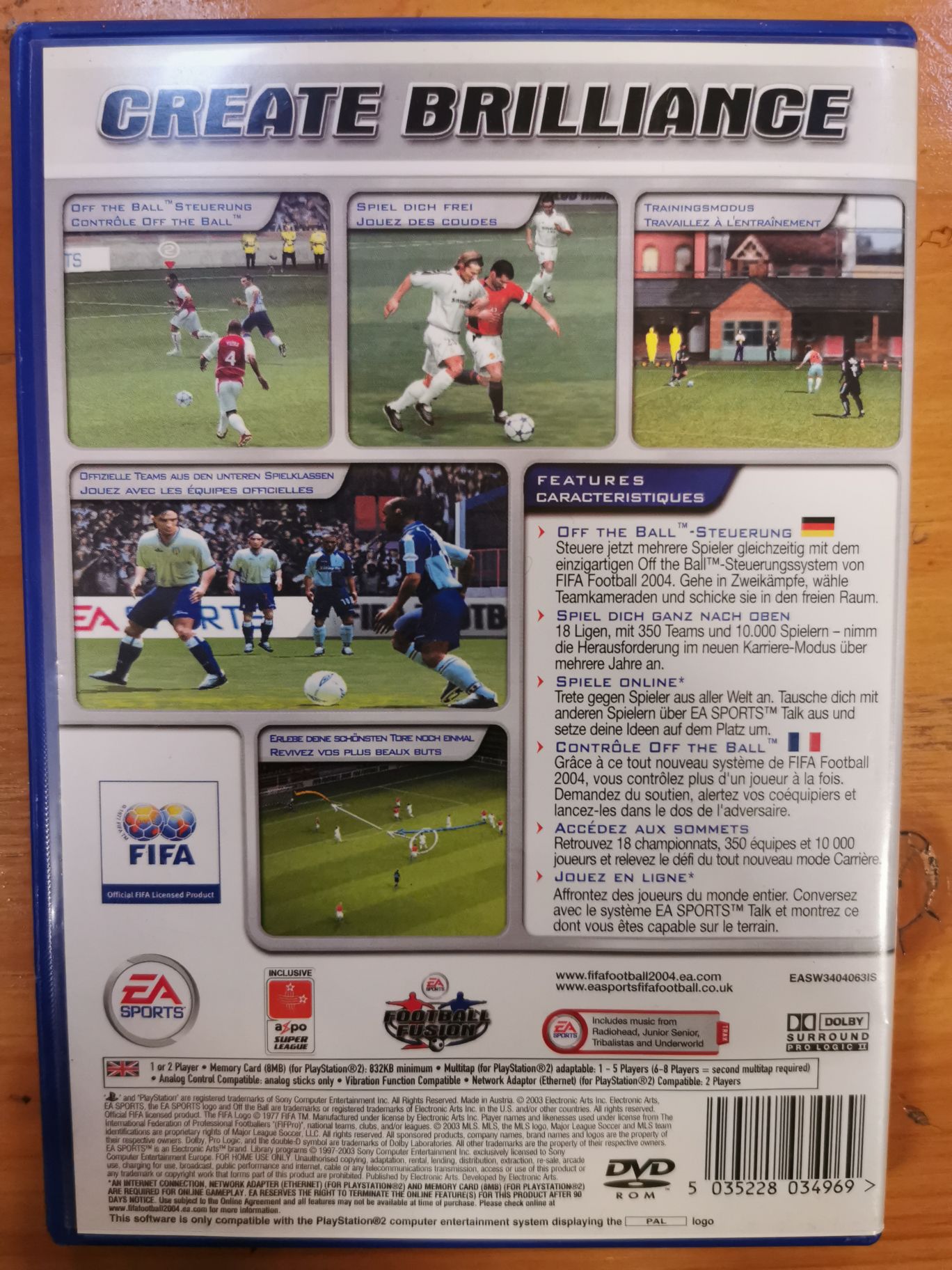 FIFA 2004 - Sony PlayStation 2 (PS2) video game collectible [Barcode 5035228034969] - Main Image 2