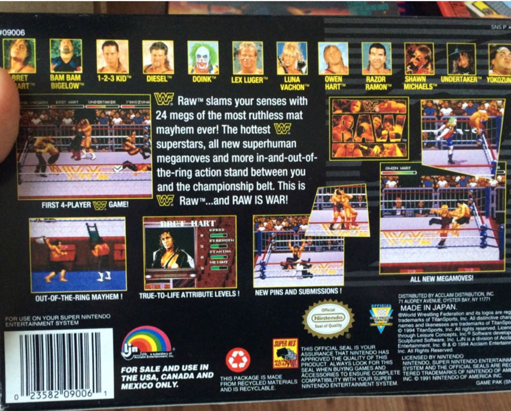 WWF Raw - Nintendo Super Nintendo Entertainment System (SNES) video game collectible - Main Image 2