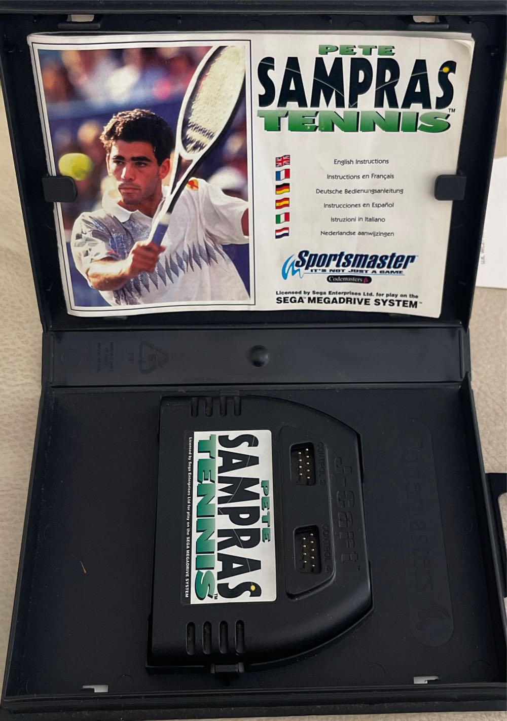 Pete Sampras Tennis - Sega Mega Drive (Codemasters - 4) video game collectible [Barcode 9312544025205] - Main Image 3