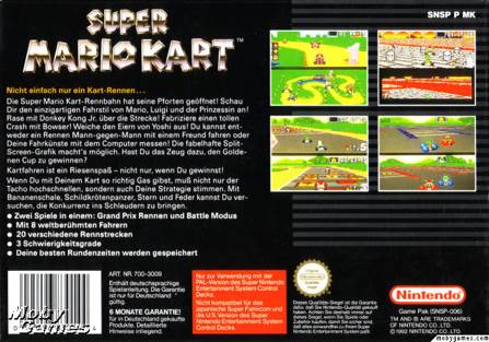 Super Mario Kart - Nintendo Super Nintendo Entertainment System (SNES) (Nintendo - 2) video game collectible [Barcode 045496830144] - Main Image 2