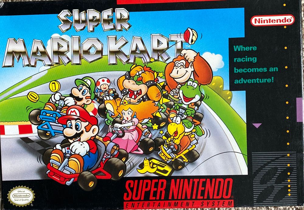 Super Mario Kart - Nintendo Super Nintendo Entertainment System (SNES) (Nintendo - 2) video game collectible [Barcode 045496830144] - Main Image 3