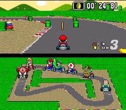 Super Mario Kart - Nintendo Super Nintendo Entertainment System (SNES) (Nintendo - 2) video game collectible - Main Image 3