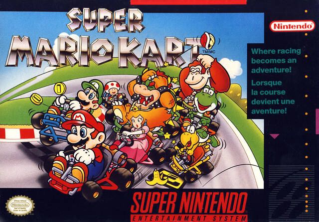 Super Mario Kart - Nintendo Super Nintendo Entertainment System (SNES) video game collectible - Main Image 1