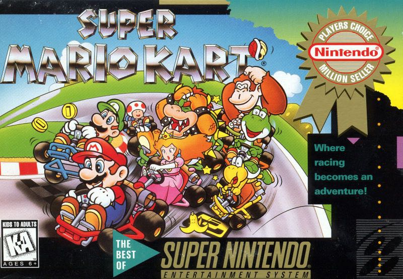 Super Mario Kart - Nintendo Super Nintendo Entertainment System (SNES) video game collectible - Main Image 1