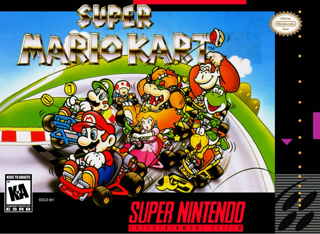 Super Mario Kart - Nintendo Super Nintendo Entertainment System (SNES) (Nintendo) video game collectible - Main Image 1