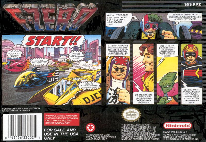 F-Zero - Nintendo Super Nintendo Entertainment System (SNES) (Nintendo - 2) video game collectible - Main Image 2