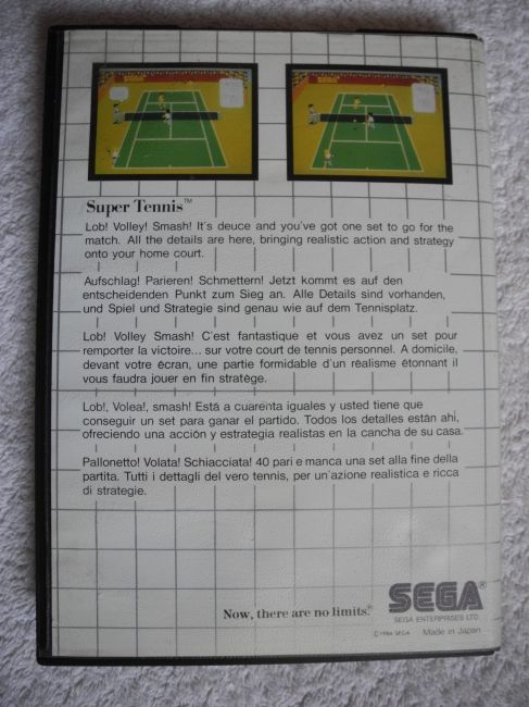 Super Tennis - Sega Master System (Zz Master System - 2) video game collectible [Barcode 4974365632274] - Main Image 2