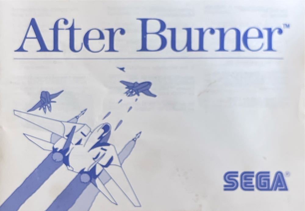 After Burner - Sega Master System (Boite   Notice - 1) video game collectible - Main Image 3