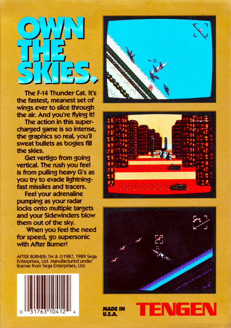 __After Burner - Nintendo Entertainment System (NES) (Tengen) video game collectible - Main Image 2