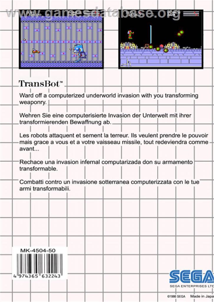 TransBot - Sega Master System video game collectible - Main Image 2