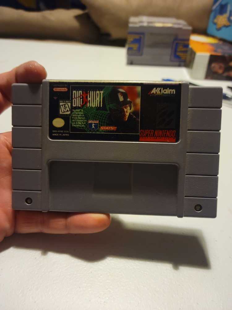 Frank Thomas Big Hurt Baseball - Nintendo Super Nintendo Entertainment System (SNES) (Acclaim - 1-2) video game collectible [Barcode 021481620181] - Main Image 3