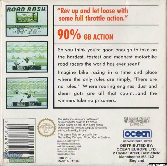 Road Rash  - Nintendo Game Boy video game collectible - Main Image 2