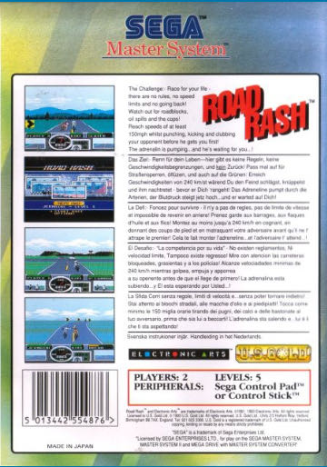 Road Rash  - Sega Master System (1) video game collectible - Main Image 2