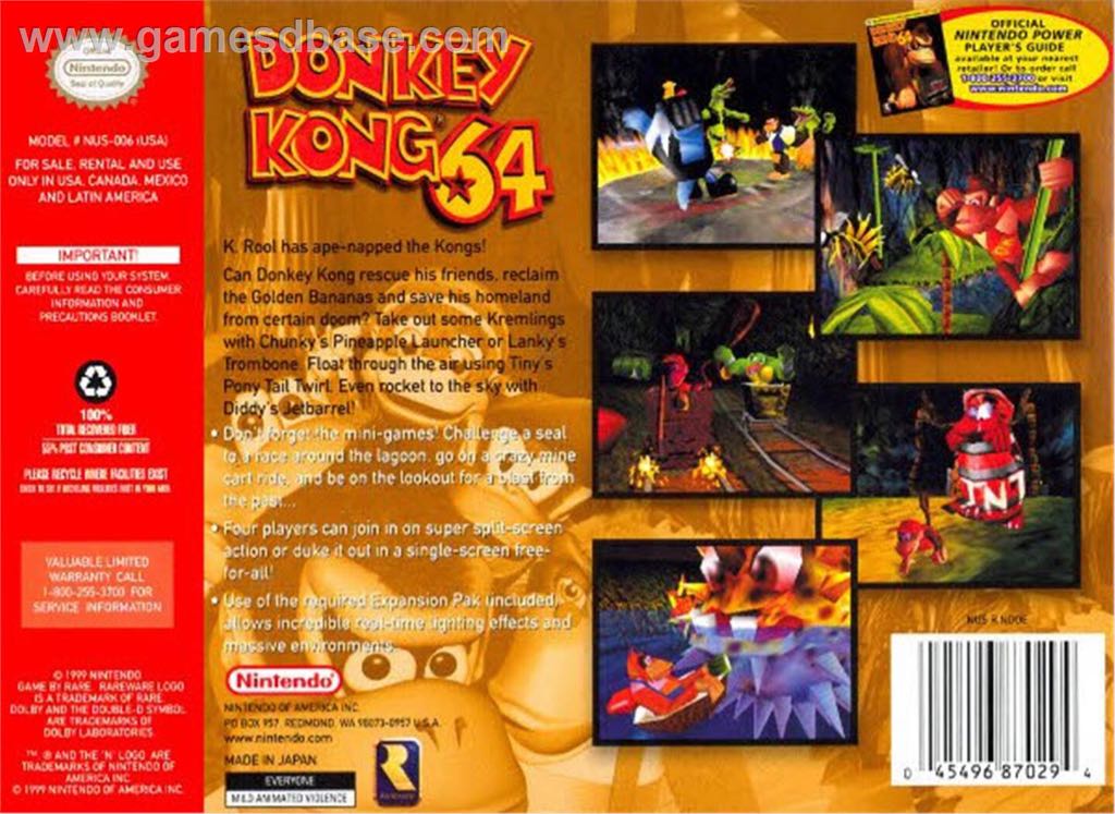 Donkey Kong 64 - Nintendo 64 (N64) video game collectible - Main Image 2