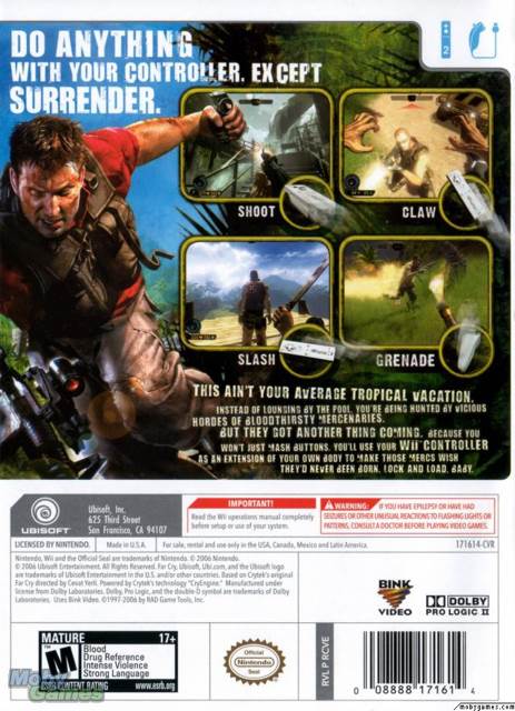 Far Cry Vengeance - Nintendo Wii (Ubisoft) video game collectible [Barcode 3307210235268] - Main Image 2