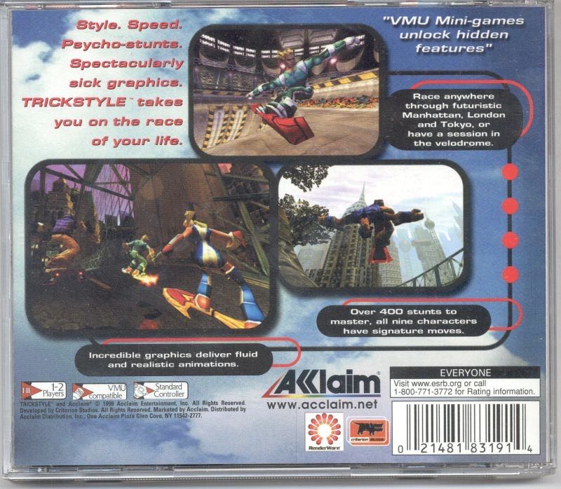 Trick Style - Sega Dreamcast (Acclaim - 2) video game collectible [Barcode 3455192379156] - Main Image 2