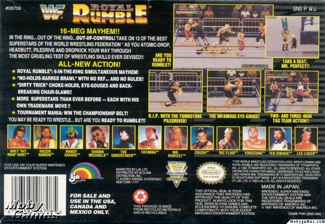 WWF Royal Rumble - Nintendo Super Nintendo Entertainment System (SNES) video game collectible - Main Image 2