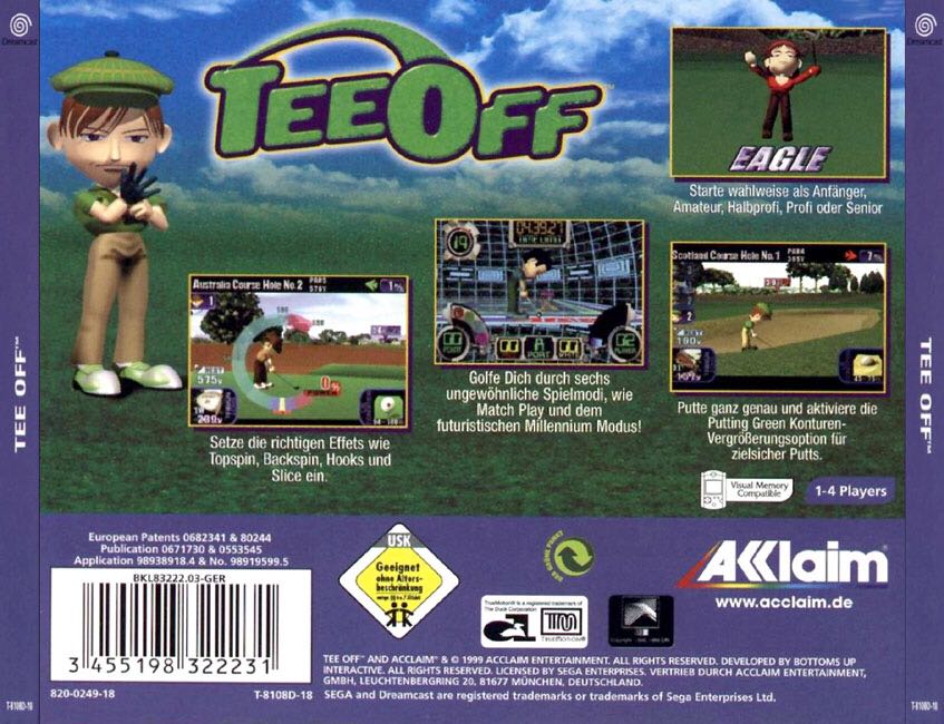TeeOff - Sega Dreamcast (Boite Et Notice) video game collectible [Barcode 3455198322224] - Main Image 2