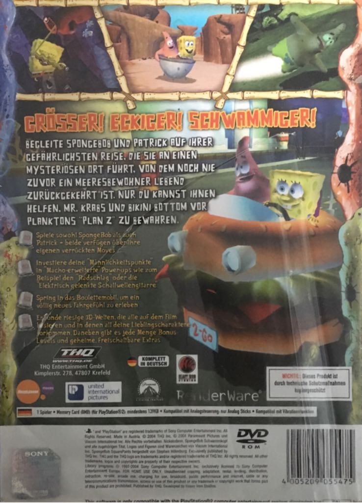 SpongeBob Schwammkopf - Der Film - Sony PlayStation 2 (PS2) video game collectible [Barcode 4005209055475] - Main Image 2