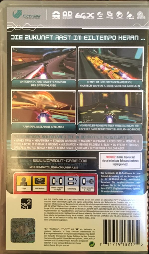 Wipeout Pulse - Sony PlayStation Portable (PSP) video game collectible [Barcode 711719132172] - Main Image 2