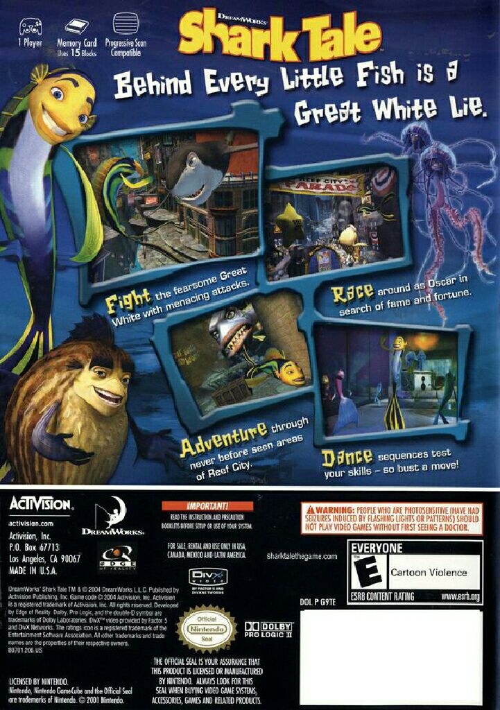Shark Tale - Nintendo GameCube (Activision - 1 Players) video game collectible [Barcode 047875807013] - Main Image 2