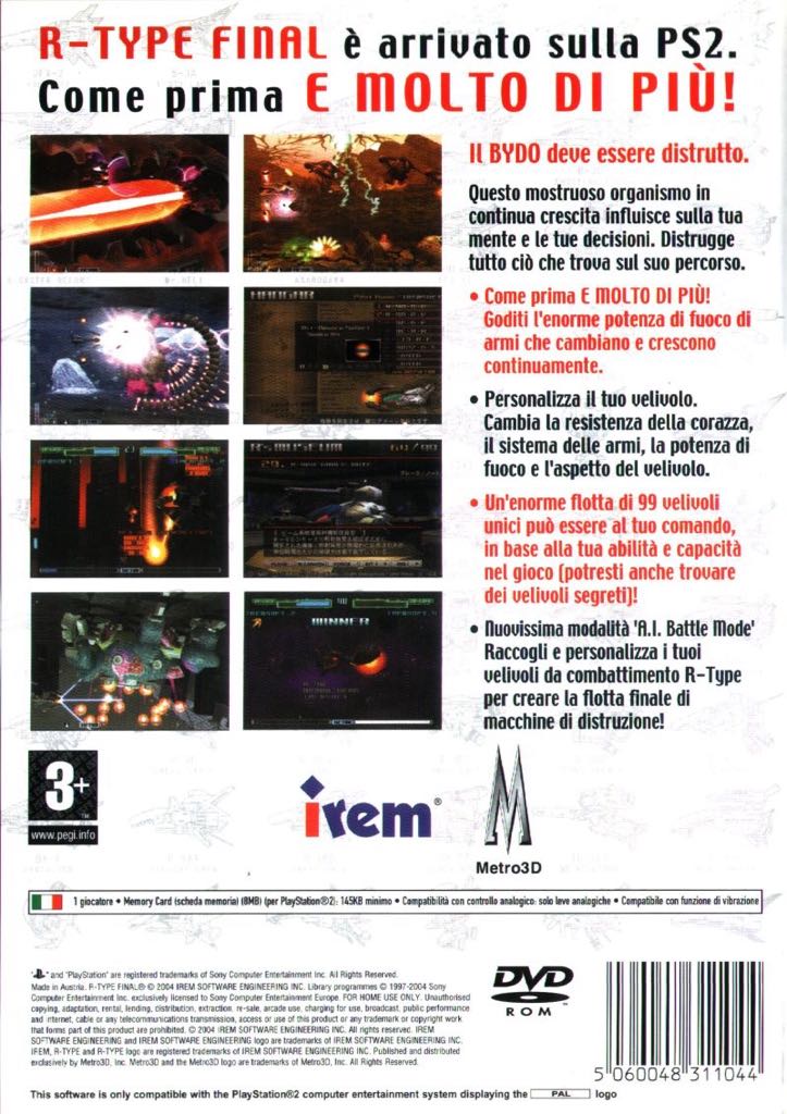 R-Type Final - Sony PlayStation 2 (PS2) (Irem - 1) video game collectible [Barcode 5060048311051] - Main Image 2
