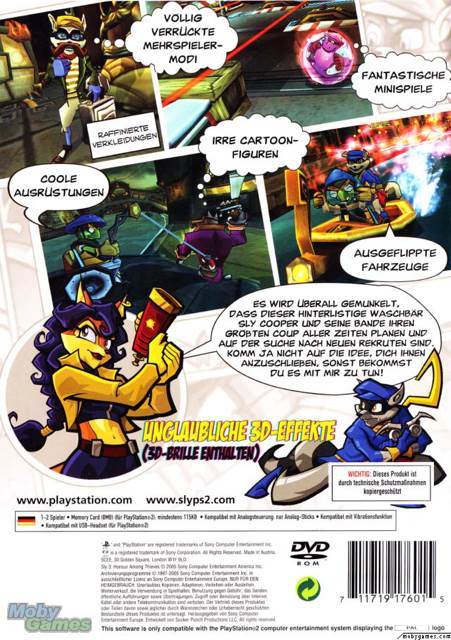 Sly 3: Honor Among Thieves - Sony PlayStation 2 (PS2) (Sony Computer Entertainment Europe - 1-2) video game collectible [Barcode 711719193418] - Main Image 2