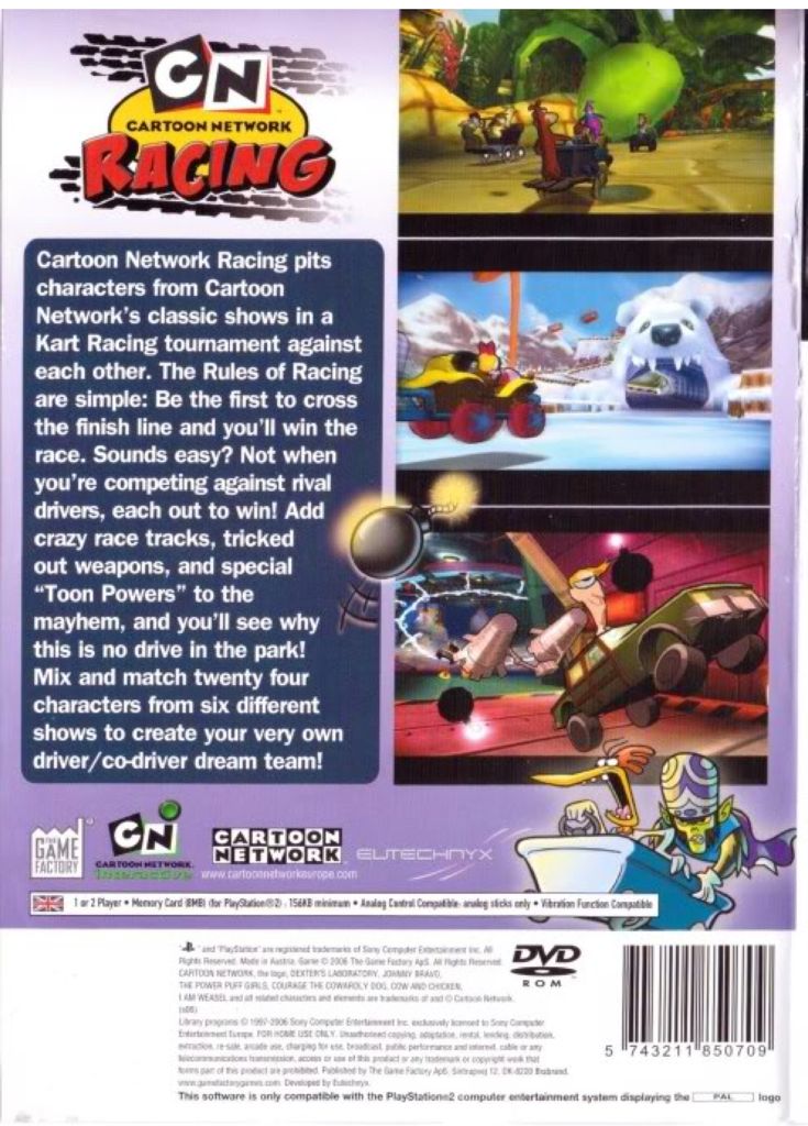 Cartoon Network Racing - Sony PlayStation 2 (PS2) (The Game Factory - 2) video game collectible [Barcode 855433001144] - Main Image 2