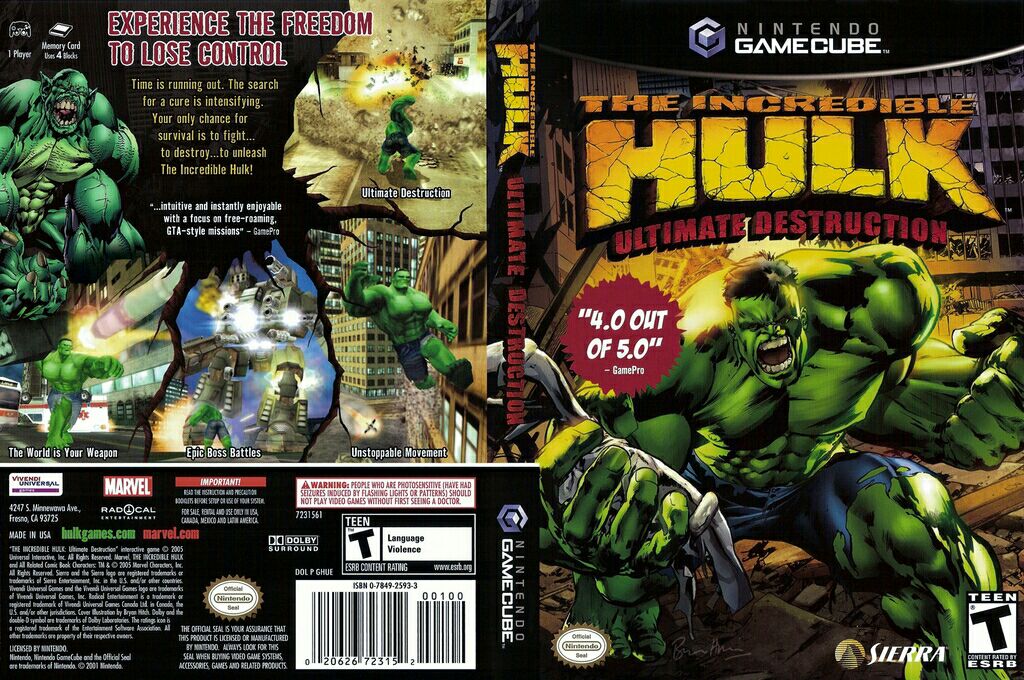The Incredible Hulk: Ultimate Destruction - Nintendo GameCube (Sierra - 1) video game collectible [Barcode 020626723152] - Main Image 2