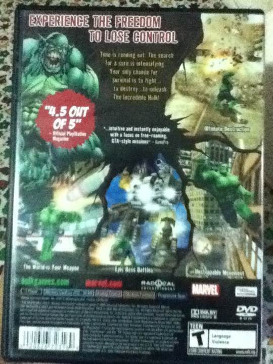 The Incredible Hulk: Ultimate Destruction - Sony PlayStation 2 (PS2) (Vivendi Games - 1) video game collectible [Barcode 3348542198791] - Main Image 2