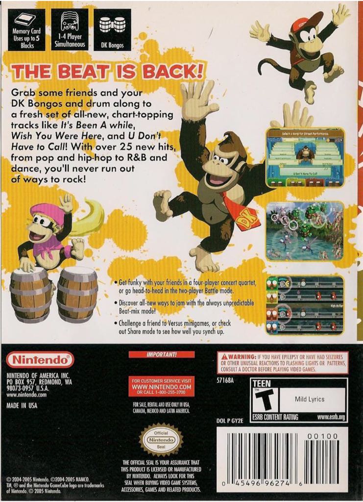 Donkey Konga 2 - Nintendo GameCube (4) video game collectible [Barcode 045496962753] - Main Image 2