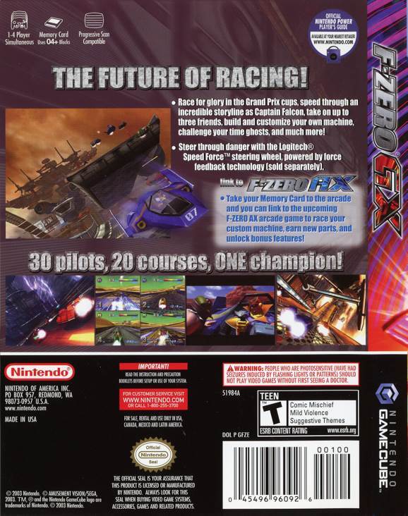 F-ZERO GX - Nintendo GameCube (Nintendo - 1) video game collectible [Barcode 045496392369] - Main Image 2