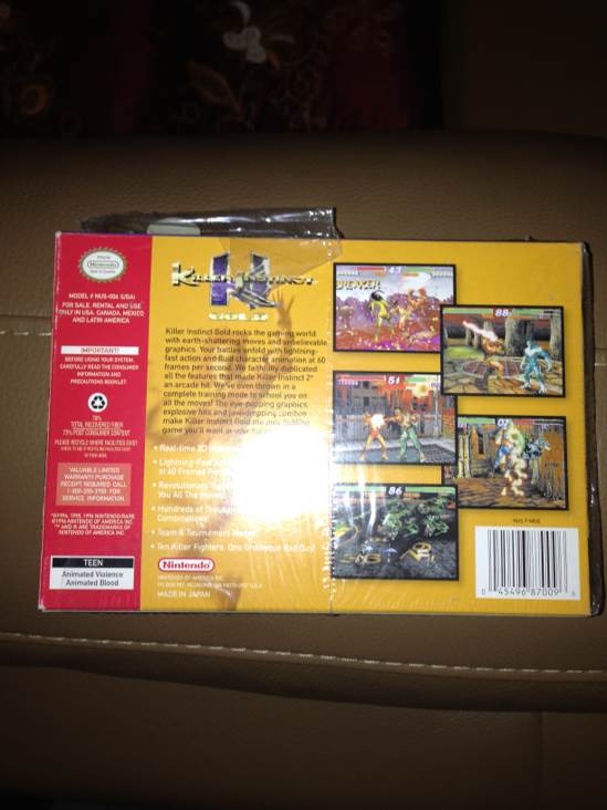 Killer Instinct Gold - Nintendo 64 (N64) (Nintendo - 1-2) video game collectible [Barcode 6037396870096] - Main Image 2