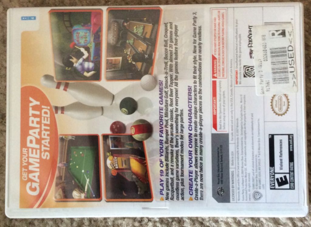 Game Party 3 - Nintendo Wii (Warner Bros. Interactive - 12) video game collectible [Barcode 9325336063903] - Main Image 2
