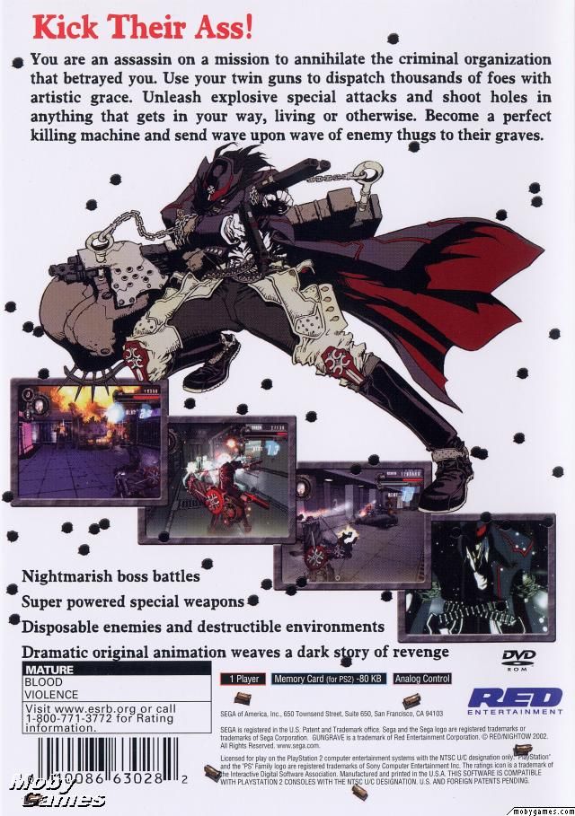 Gungrave - Sony PlayStation 2 (PS2) (Sega) video game collectible - Main Image 2