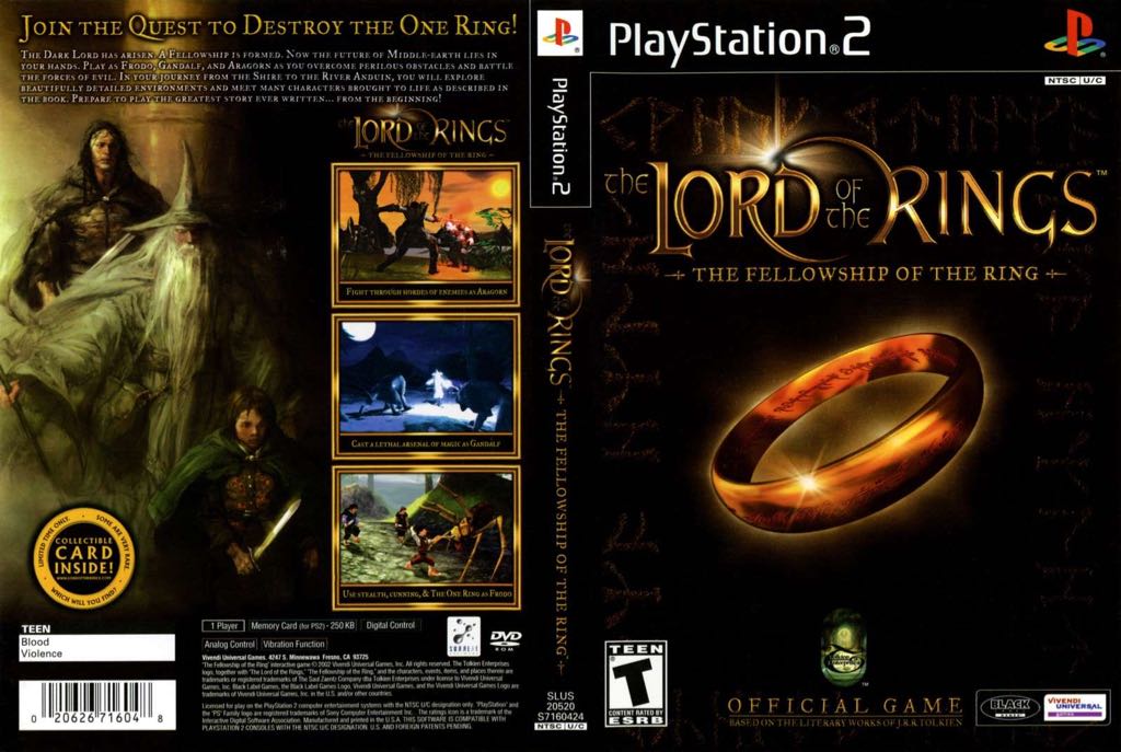Lord of The Rings: The Fellowship of the Ring, The - PC video game collectible [Barcode 020626853095] - Main Image 2